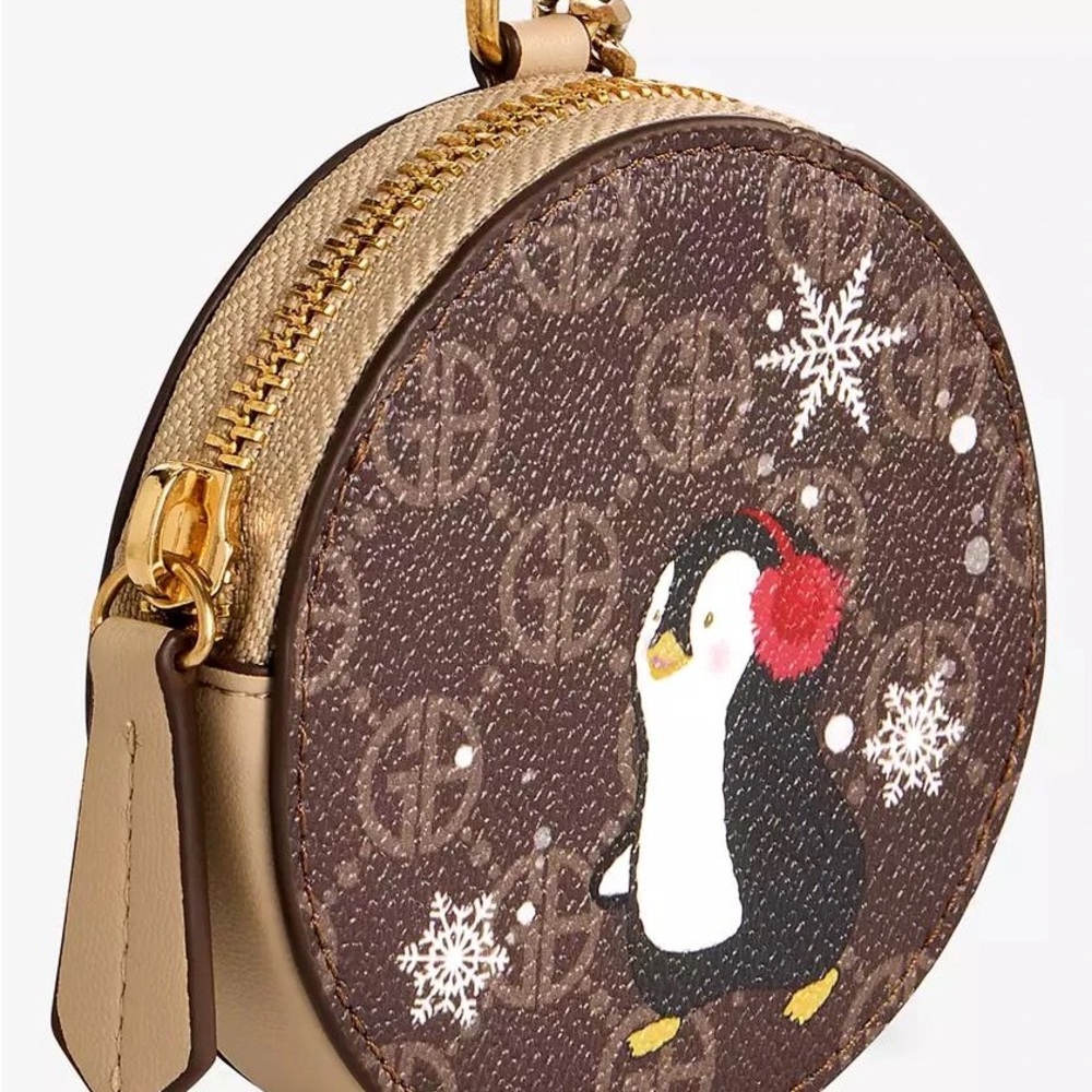 Giani Bernini Brown Penguin Leather Mini Bag - Picture 2 of 8